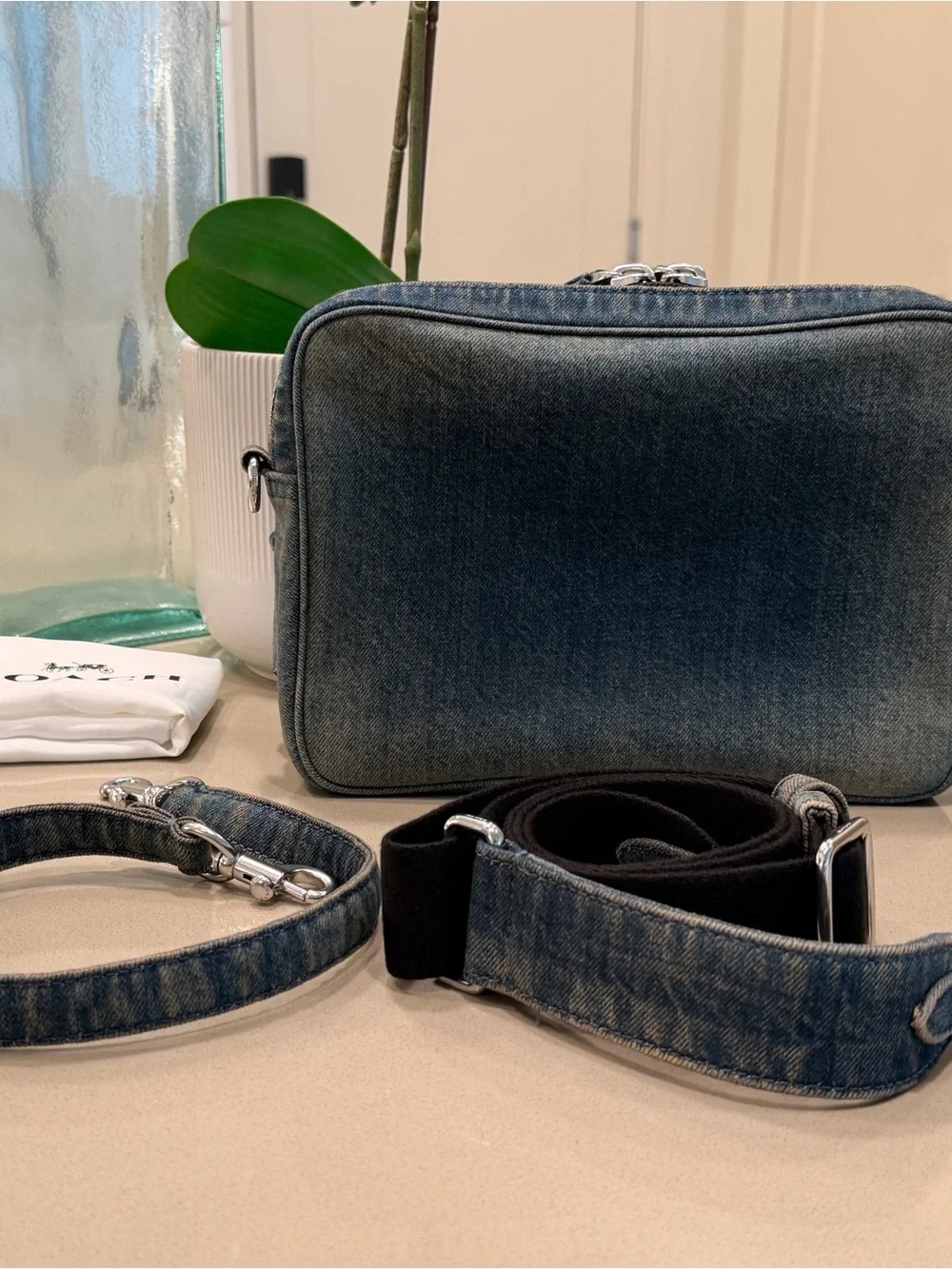Coach Dakota Crossbody Bag In Regenerative Cotton Denim